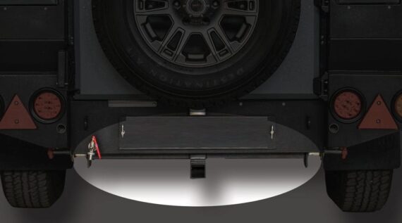 Rear view of the Conqueror Compact Platinum Edition showing the recovery point.